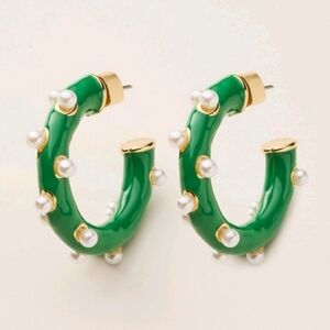 Kate Spade x Target Pearl Polka Dot Hoop Earrings